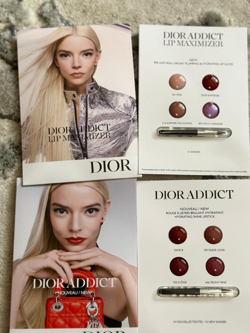 Dior lip sample card